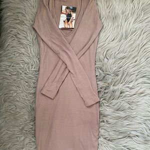 Bodycon dress knee length. Naked wardrobe.